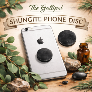 Shungite Phone Disc 14mm - protection from ElectoMagnetic Fields (EMFs)